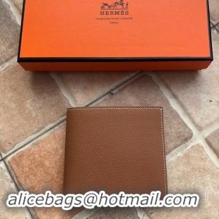 Discount Hermes espom leather Wallet H2296 brown