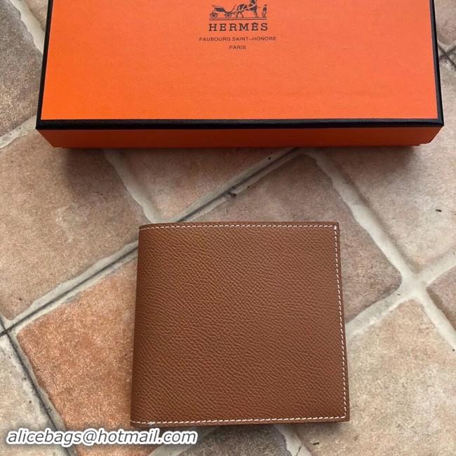 Discount Hermes espom leather Wallet H2296 brown