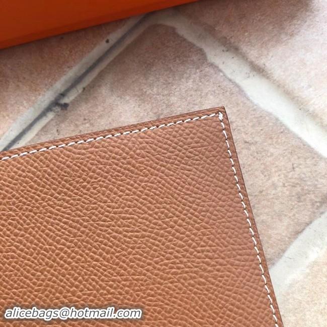 Discount Hermes espom leather Wallet H2296 brown