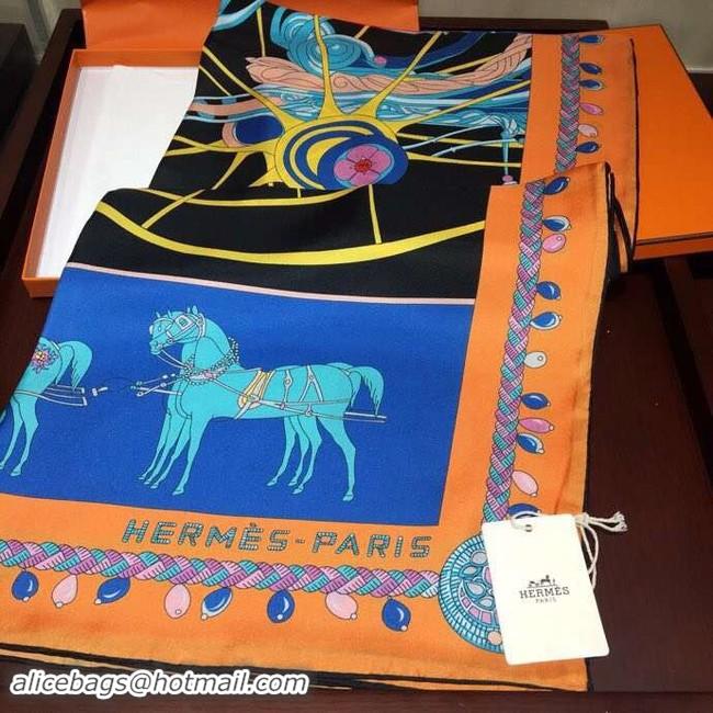 Good Quality Hermes Scarf in silk twill with hand rolled edges H2566