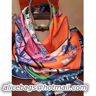 Top Grade Hermes Scarf in silk twill with hand rolled edges H2567