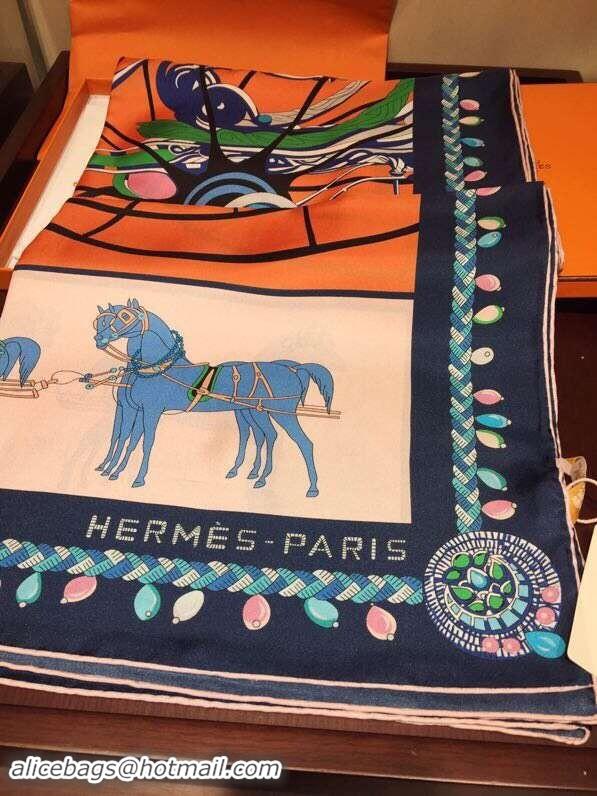 Top Grade Hermes Scarf in silk twill with hand rolled edges H2567