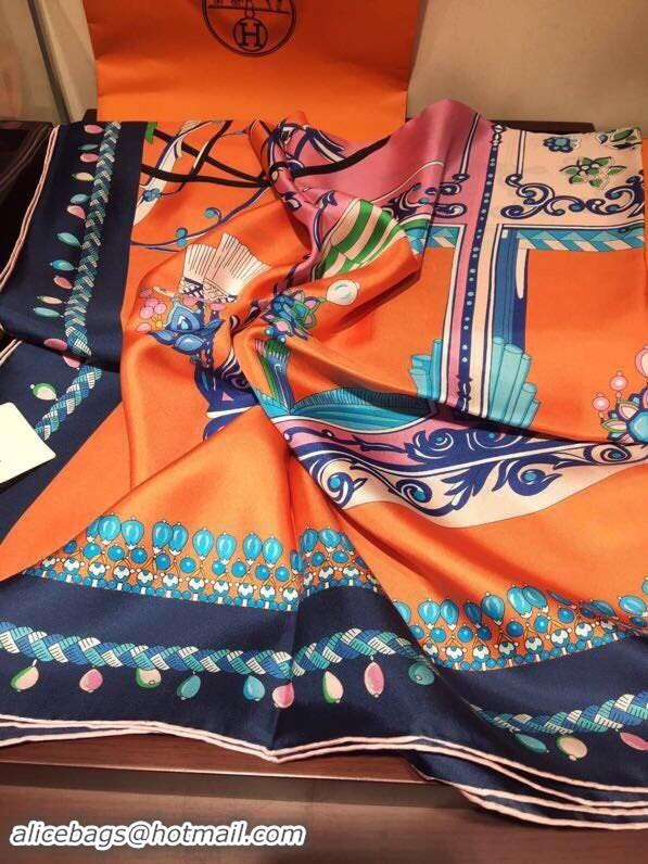 Top Grade Hermes Scarf in silk twill with hand rolled edges H2567