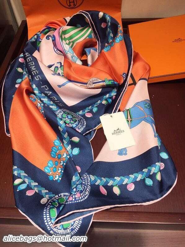 Top Grade Hermes Scarf in silk twill with hand rolled edges H2567