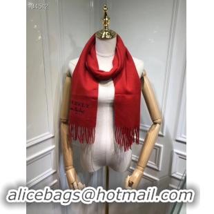 Shop Duplicate Burberry lambswool & cashmere scarf 71156 red