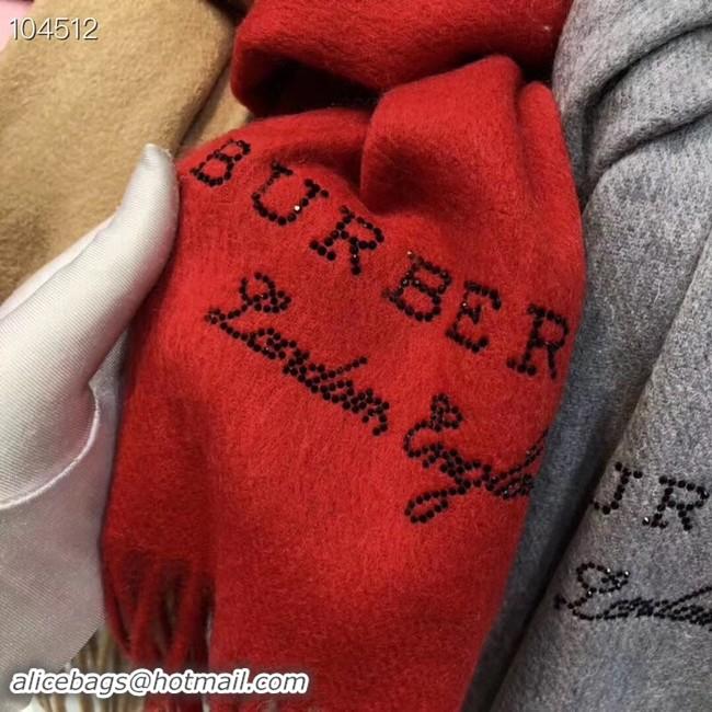 Shop Duplicate Burberry lambswool & cashmere scarf 71156 red