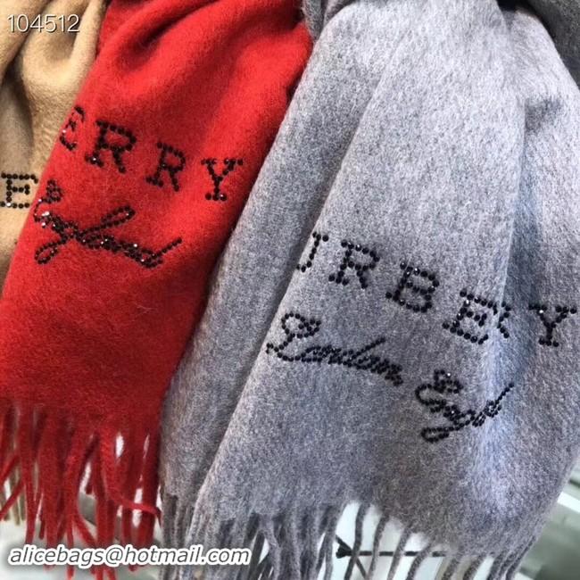 Shop Duplicate Burberry lambswool & cashmere scarf 71156 red