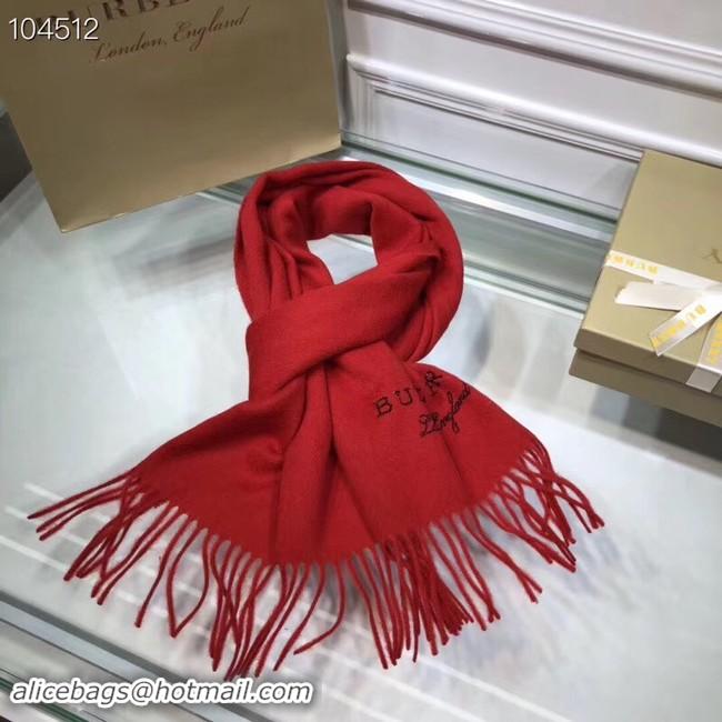 Shop Duplicate Burberry lambswool & cashmere scarf 71156 red