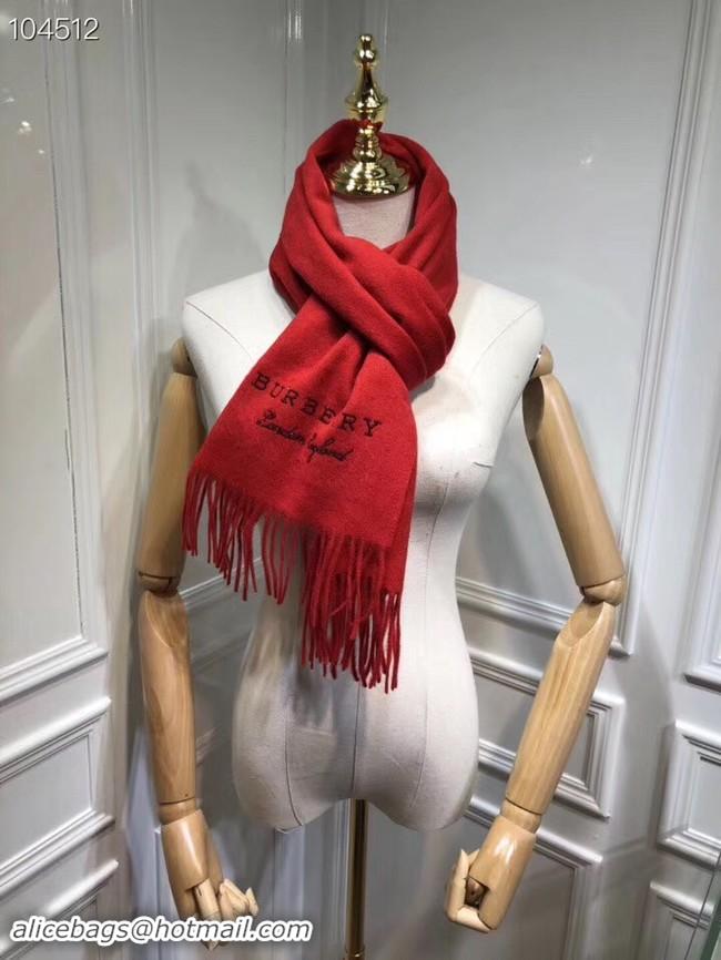 Shop Duplicate Burberry lambswool & cashmere scarf 71156 red