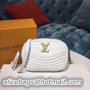 Well Crafted Louis Vuitton Original Leather NEW WAVE Camera Bag M53682 White