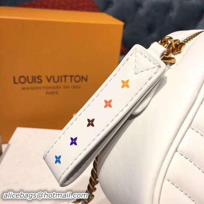 Well Crafted Louis Vuitton Original Leather NEW WAVE Camera Bag M53682 White