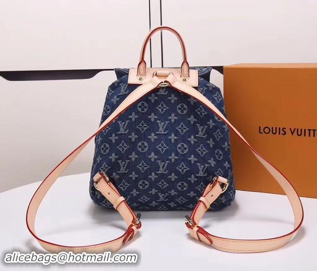 Unique Style Louis Vuitton Denim Backpack M44460 blue