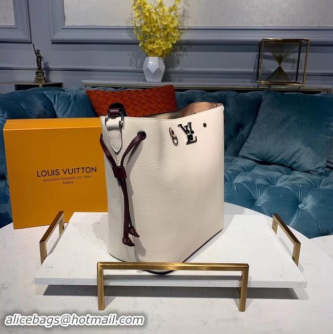 Top Design Louis vuitton original LOCKME BUCKET M53584 Rose Soie Quartz Calla