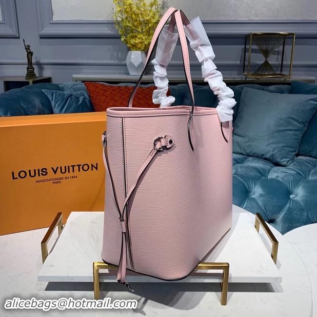 Sophisticated Louis Vuitton Original Neverfull Epi Leather MM 54185 pink