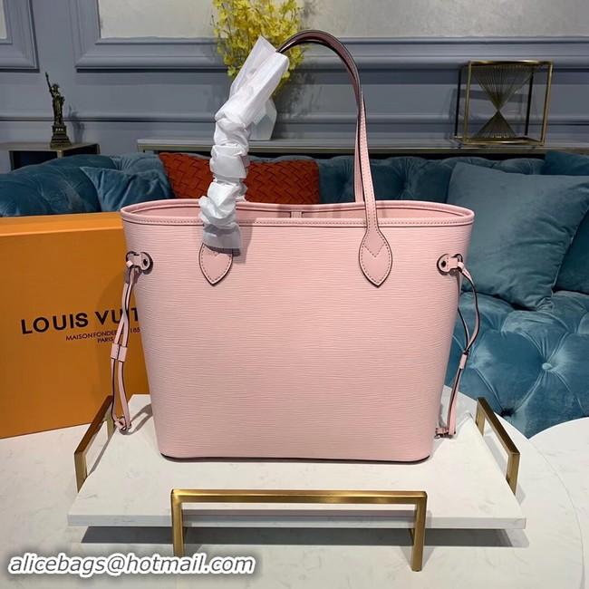 Sophisticated Louis Vuitton Original Neverfull Epi Leather MM 54185 pink