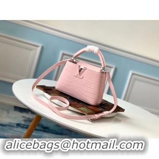 Most Popular Louis vuitton original crocodile CAPUCINES Mini M93163 pink