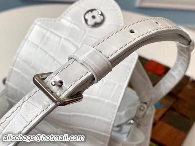 Discount Louis vuitton original crocodile CAPUCINES Mini M93163 cream