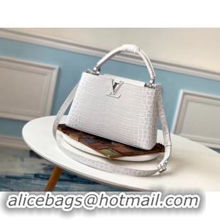 Best Price Louis vuitton original crocodile CAPUCINES PM M53665 cream