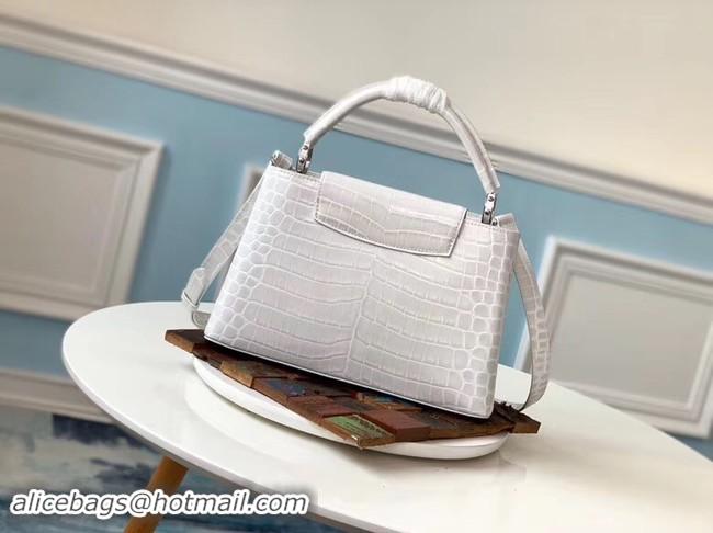 Best Price Louis vuitton original crocodile CAPUCINES PM M53665 cream