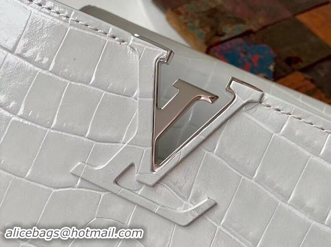 Best Price Louis vuitton original crocodile CAPUCINES PM M53665 cream