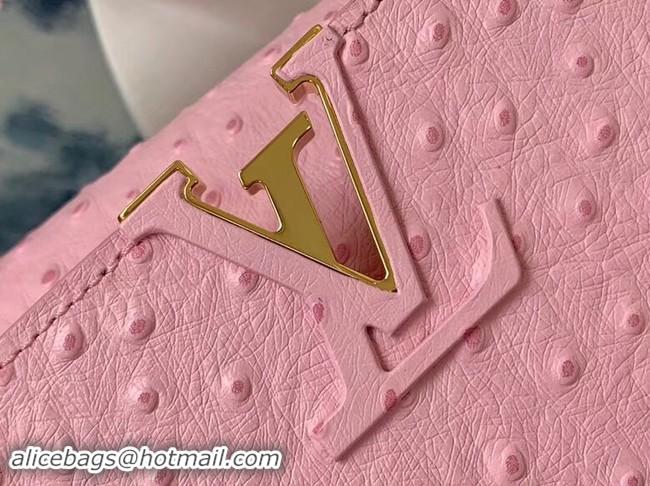 Low Price Louis vuitton original Ostrich pattern CAPUCINES Mini M44611 Eau de Rose