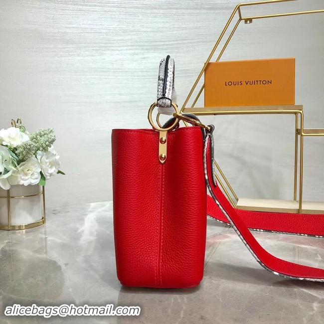 Crafted Louis vuitton original taurillon CAPUCINES PM M53665 red