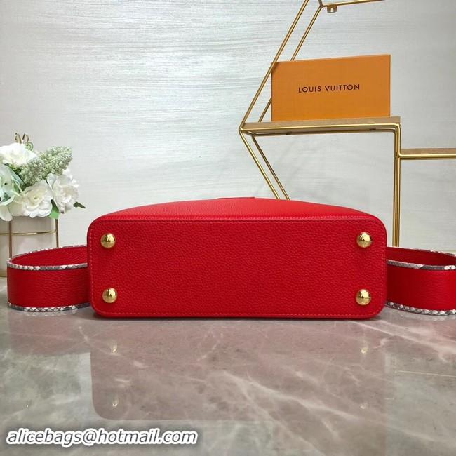 Crafted Louis vuitton original taurillon CAPUCINES PM M53665 red