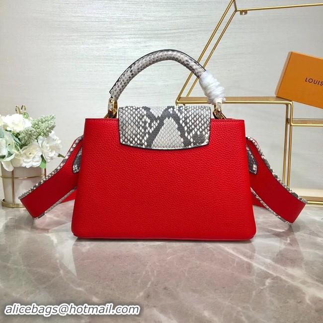 Crafted Louis vuitton original taurillon CAPUCINES PM M53665 red