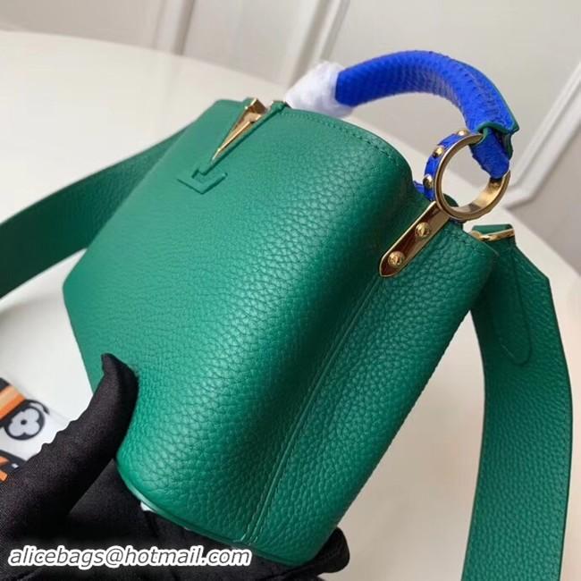 Classic Specials Louis vuitton original taurillon leather Capucines Mini N95509 green