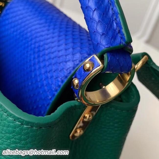 Classic Specials Louis vuitton original taurillon leather Capucines Mini N95509 green