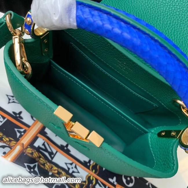 Classic Specials Louis vuitton original taurillon leather Capucines Mini N95509 green