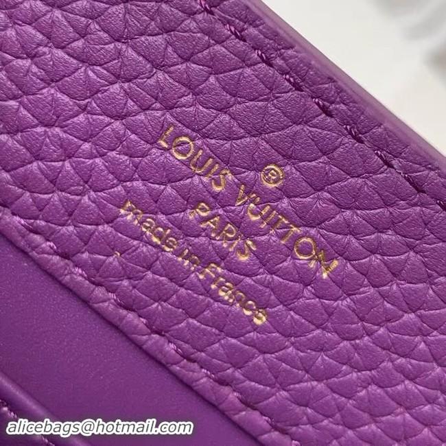 Pretty Style Louis vuitton original taurillon leather Capucines Mini N95509 Purple