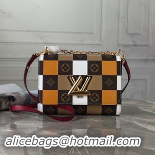 Sophisticated Louis Vuitton Original TWIST MM M50280 Orange&Brown