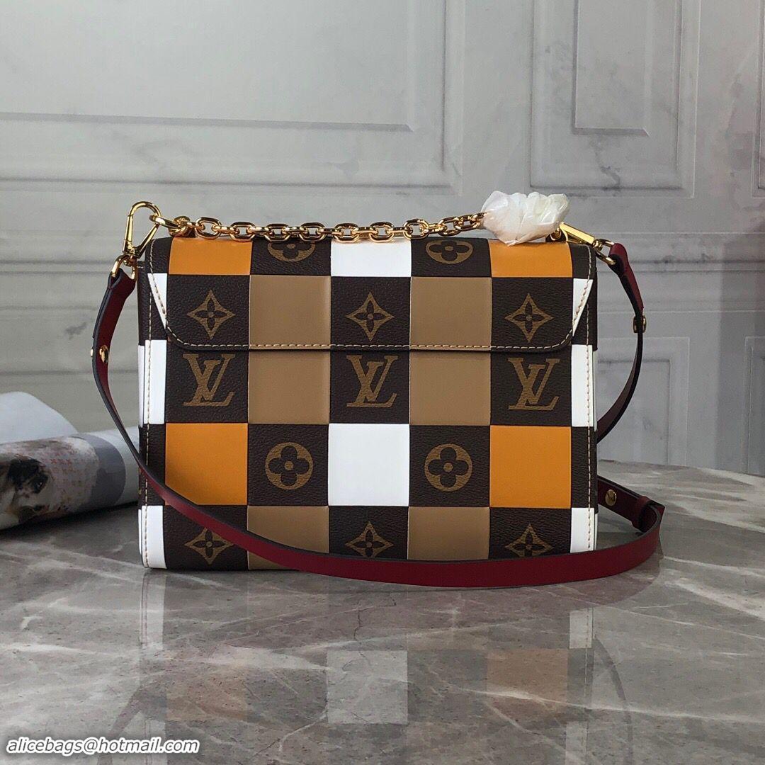 Sophisticated Louis Vuitton Original TWIST MM M50280 Orange&Brown