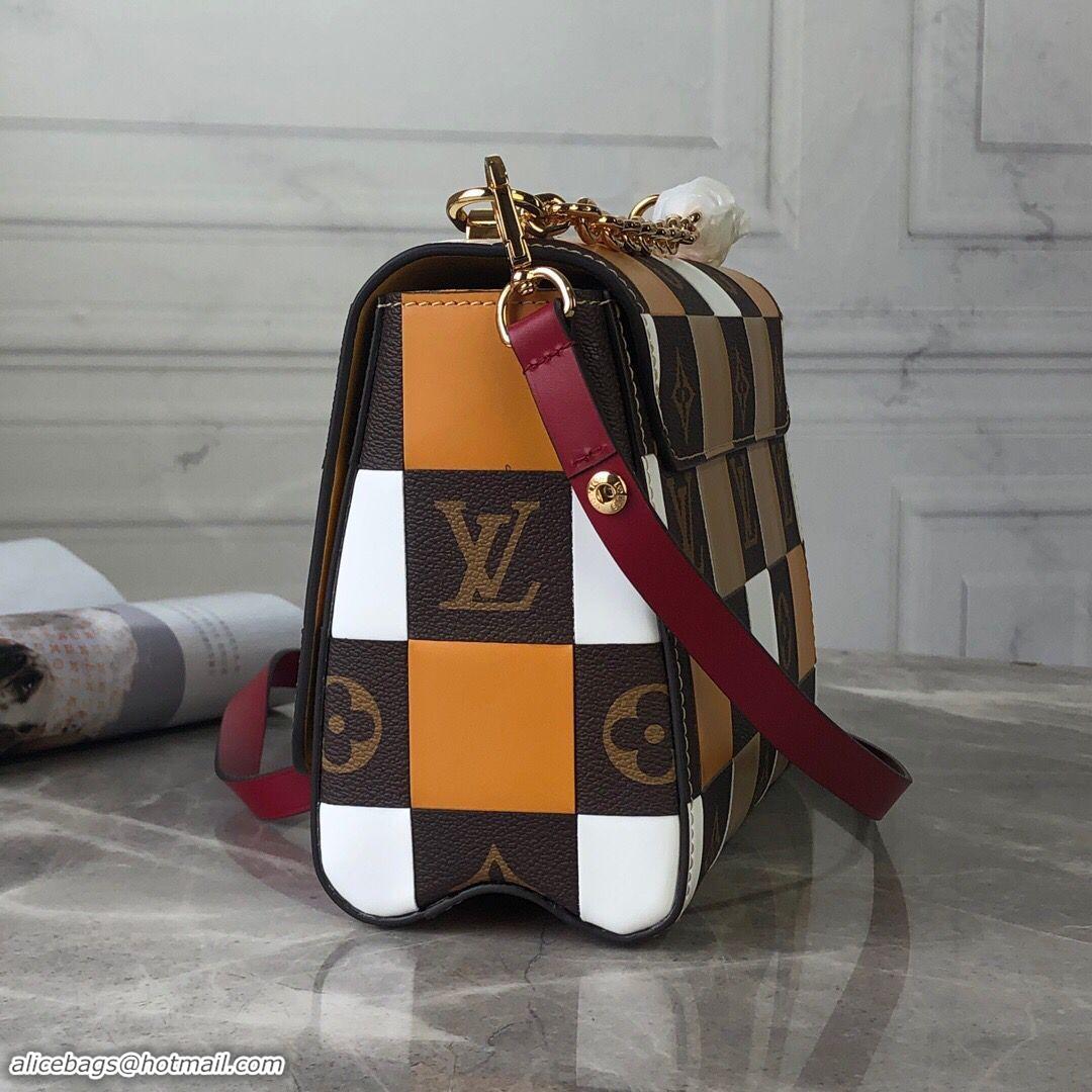 Sophisticated Louis Vuitton Original TWIST MM M50280 Orange&Brown