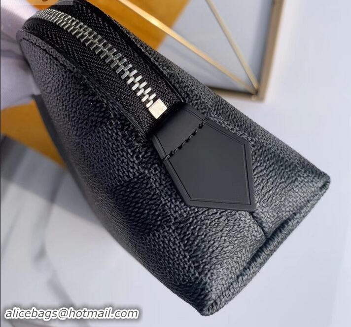 Popular Style Louis Vuitton Cosmetic Pouch PM Bag Damier Graphite Canvas N60024