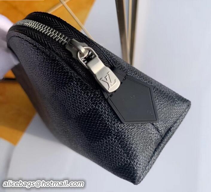 Popular Style Louis Vuitton Cosmetic Pouch PM Bag Damier Graphite Canvas N60024