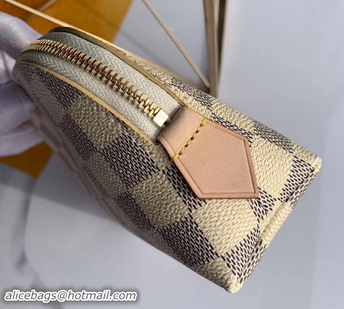 Perfect Louis Vuitton Cosmetic Pouch PM Bag Damier Azur Canvas N60024