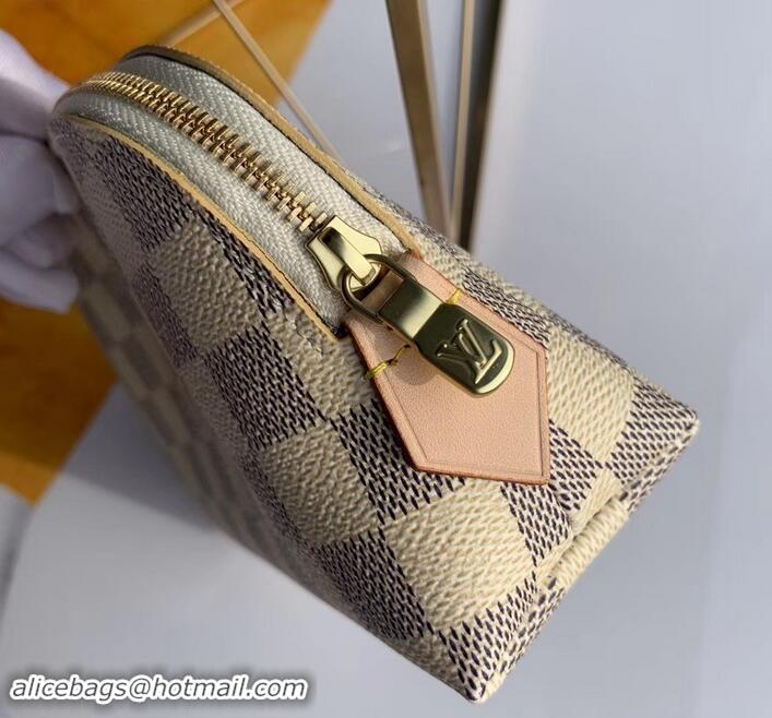 Perfect Louis Vuitton Cosmetic Pouch PM Bag Damier Azur Canvas N60024