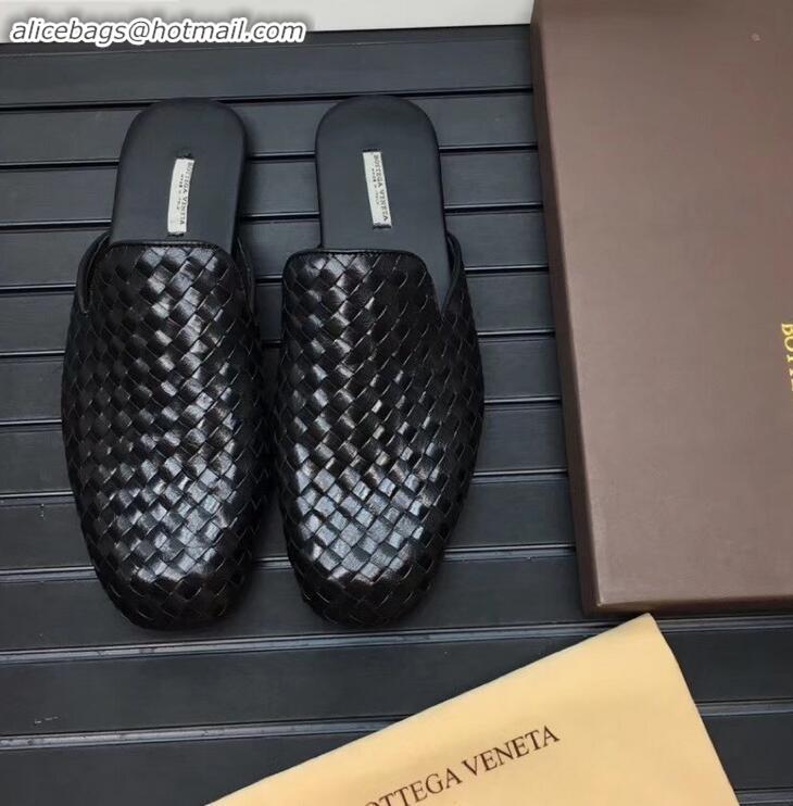 Buy Inexpensive Bottega Veneta Intrecciato Men's Slippers BV8905 Black