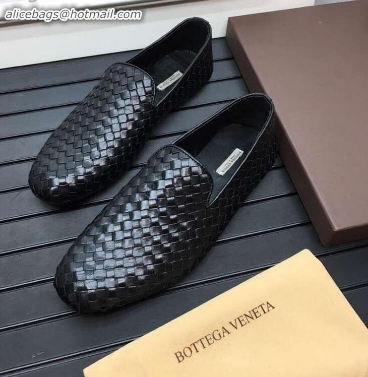 Buy Discount Bottega Veneta Intrecciato Men's Loafers BV8069 Black