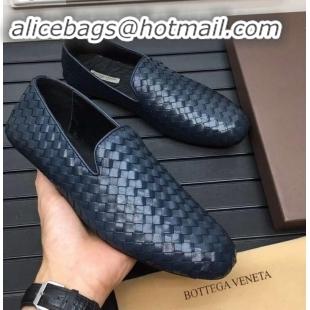 New Fashion Bottega Veneta Intrecciato Men's Loafers BV8069 Blue