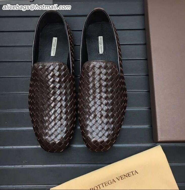 Promotional Bottega Veneta Intrecciato Men's Loafers BV8069 Coffee