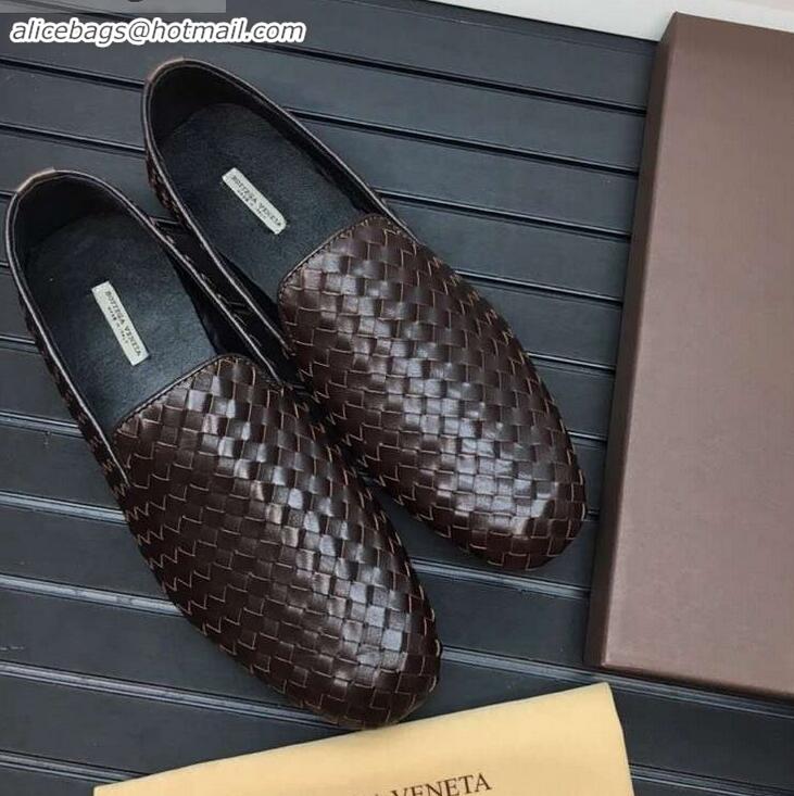 Promotional Bottega Veneta Intrecciato Men's Loafers BV8069 Coffee