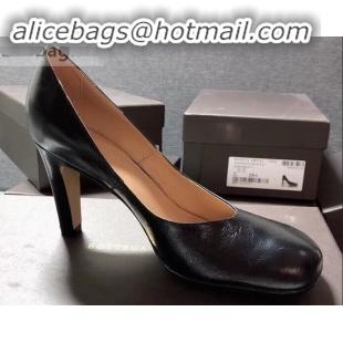 Low Cost Bottega Veneta Heel 9cm Square Toe Bloc Pumps BV9216 Black 2019