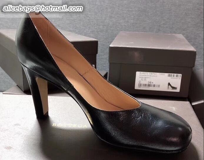 Low Cost Bottega Veneta Heel 9cm Square Toe Bloc Pumps BV9216 Black 2019