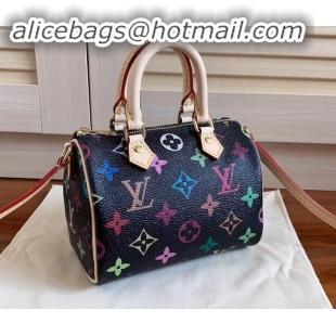 Discount Louis Vuitton mini HL speedy black multicolor monogram bag M61252