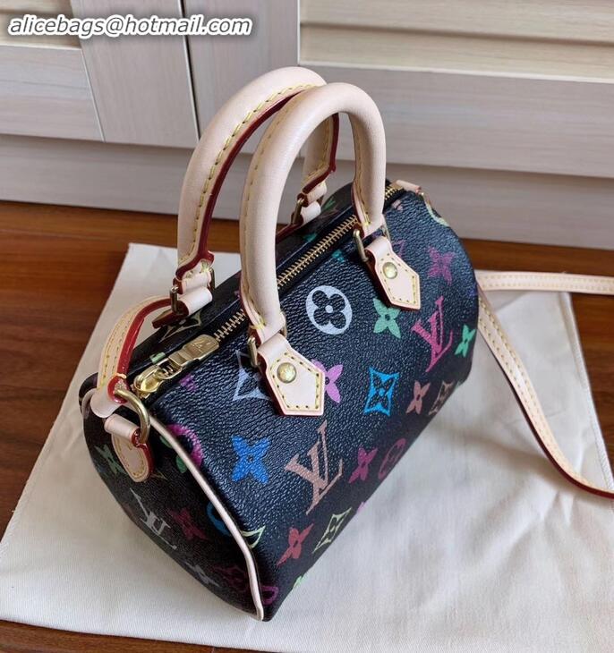 Discount Louis Vuitton mini HL speedy black multicolor monogram bag M61252