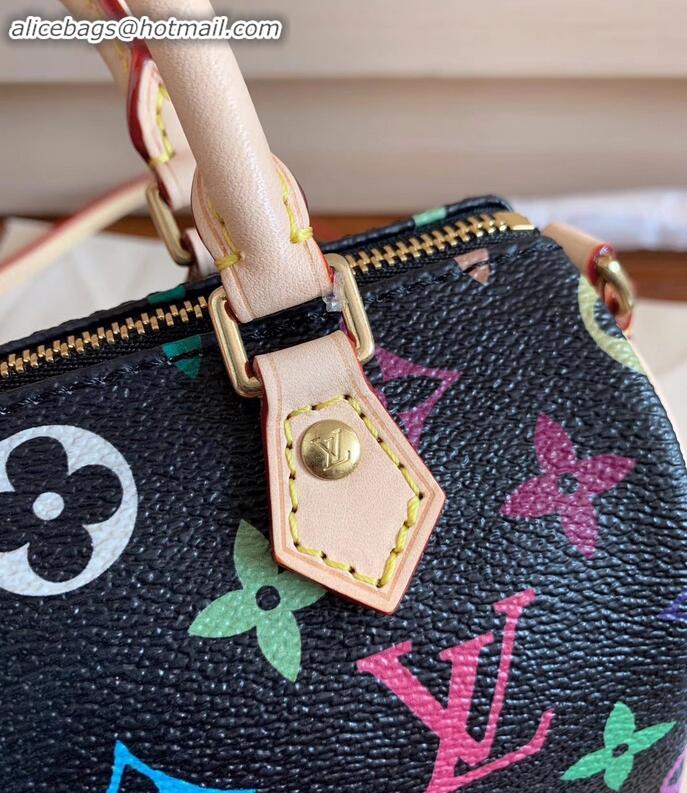 Discount Louis Vuitton mini HL speedy black multicolor monogram bag M61252