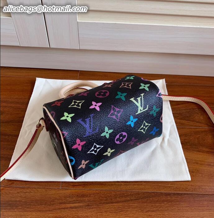 Discount Louis Vuitton mini HL speedy black multicolor monogram bag M61252